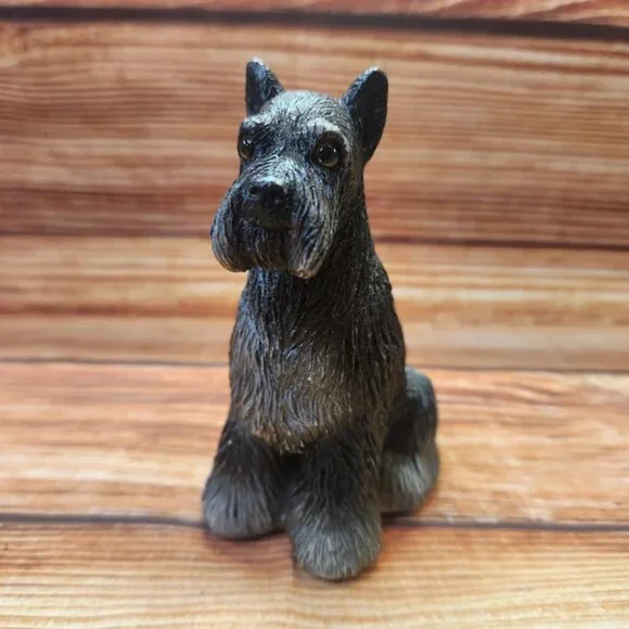 Black/Gray Schnauzer Dog Figurine 4 inch Adopt-A-Pet by Art Collectibles - Picture 2 of 11